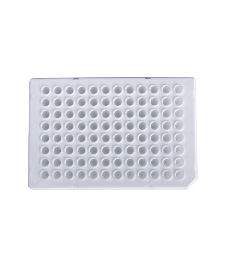PCR10-W-96-HS-R 0.1ml màu trắng Đĩa PCR 96 giếng nửa váy tròn
